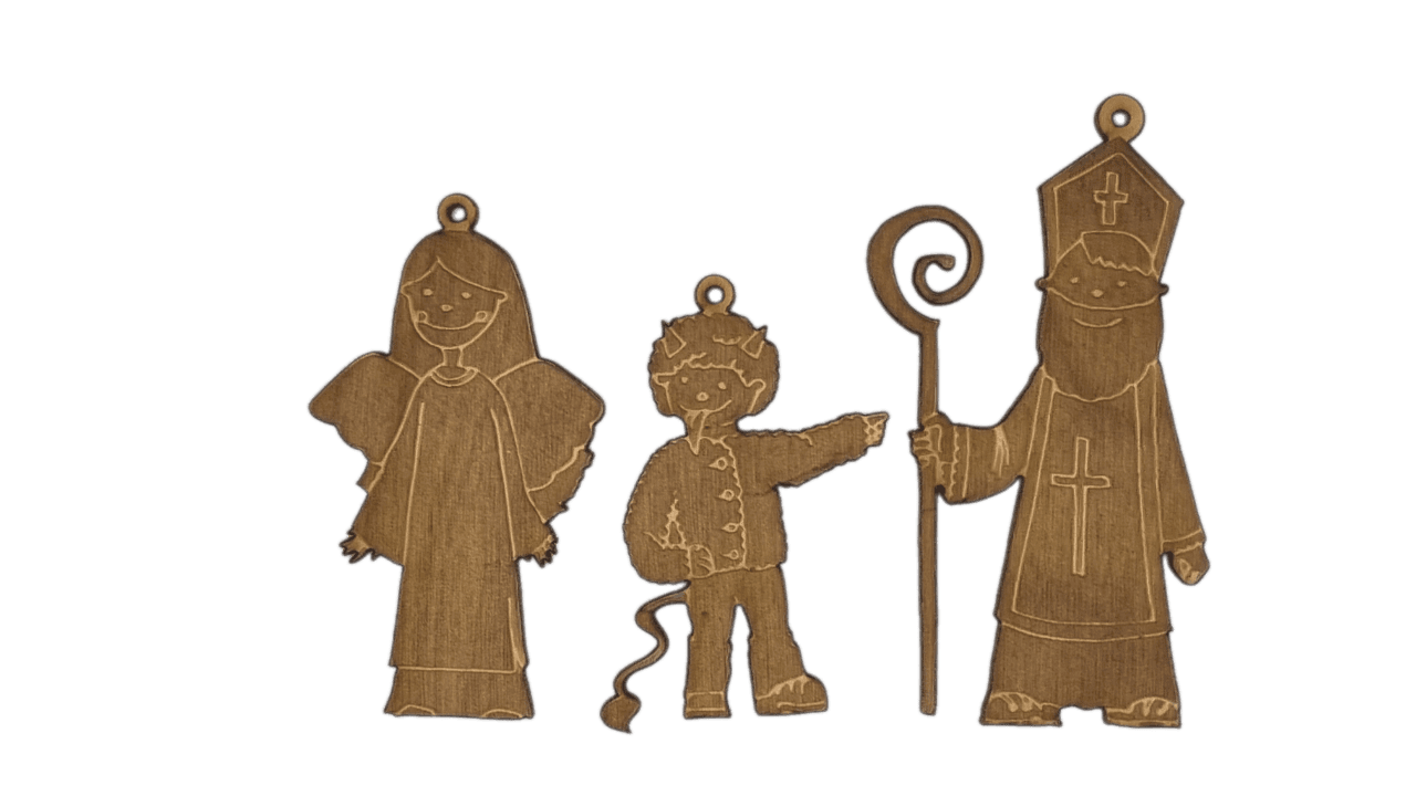 Set St. Nicholas, Devil and Angel - 0